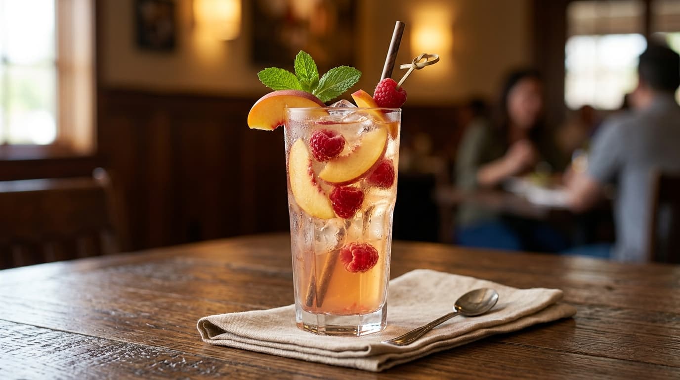 Bellini Peach-Raspberry Iced Tea