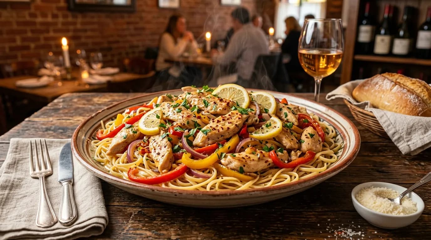 Chicken Scampi Family Pan