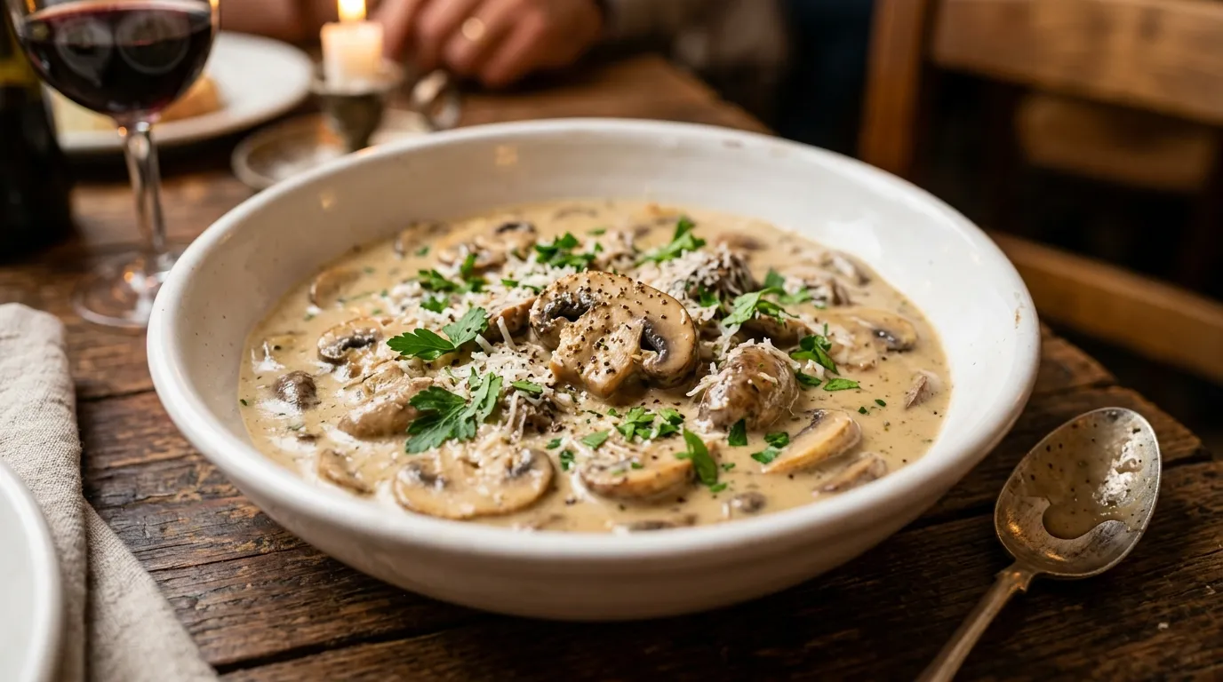 Limited Time Creamy Mushroom Ravioli (V)