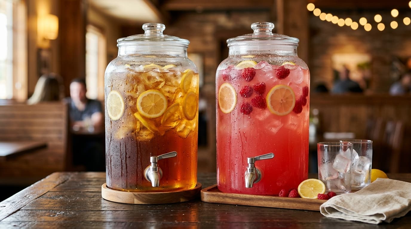 Gallon Iced Teas & Raspberry Lemonade