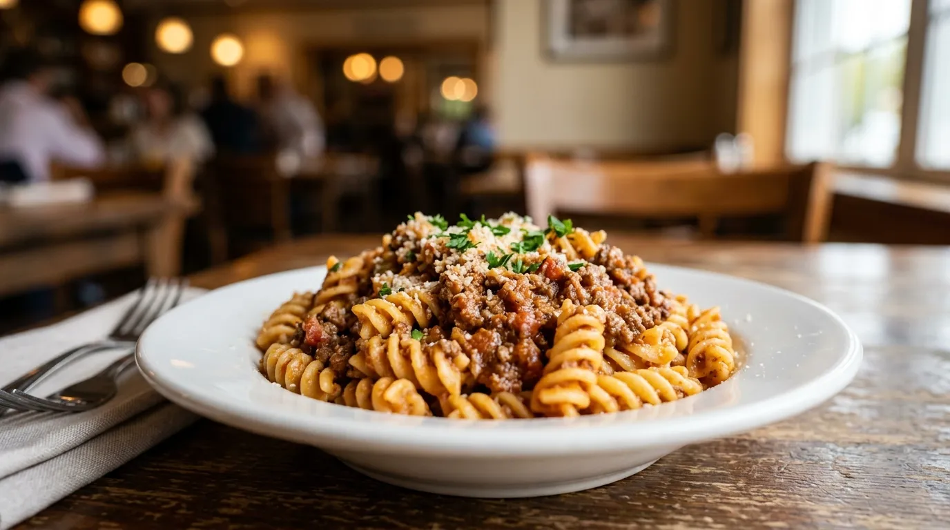 GS Rotini Pasta with Meat Sauce