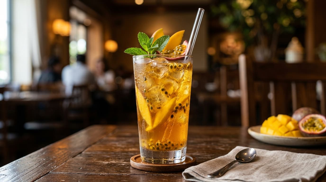 Mango-Passion Fruit Iced Tea