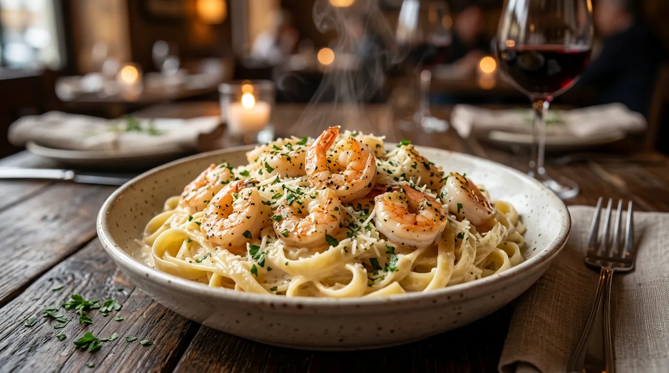 Shrimp Alfredo Family Pan