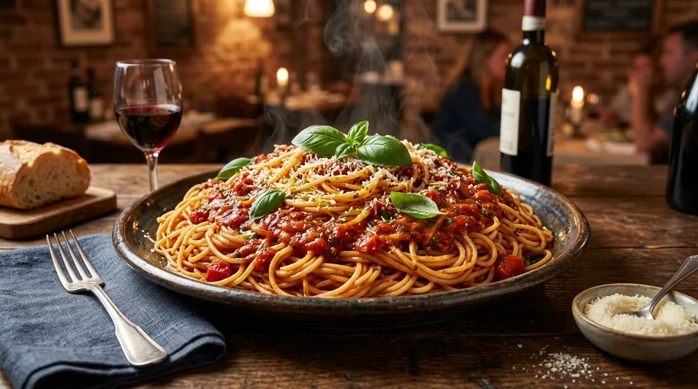 Spaghetti with Marinara Sauce (Serves 4 - 6)