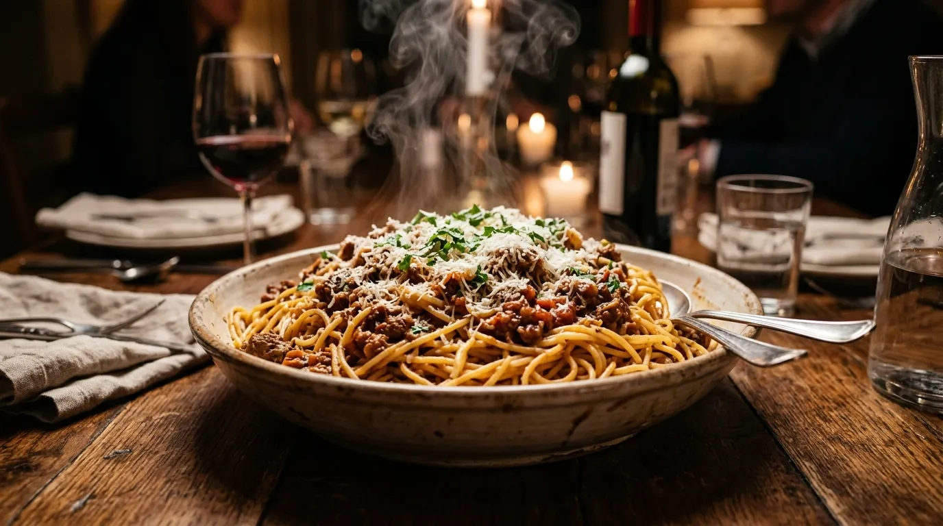 Spaghetti with Meat Sauce** (Serves 4 - 6)