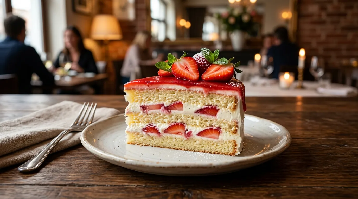 Strawberry Cream Cake (V)