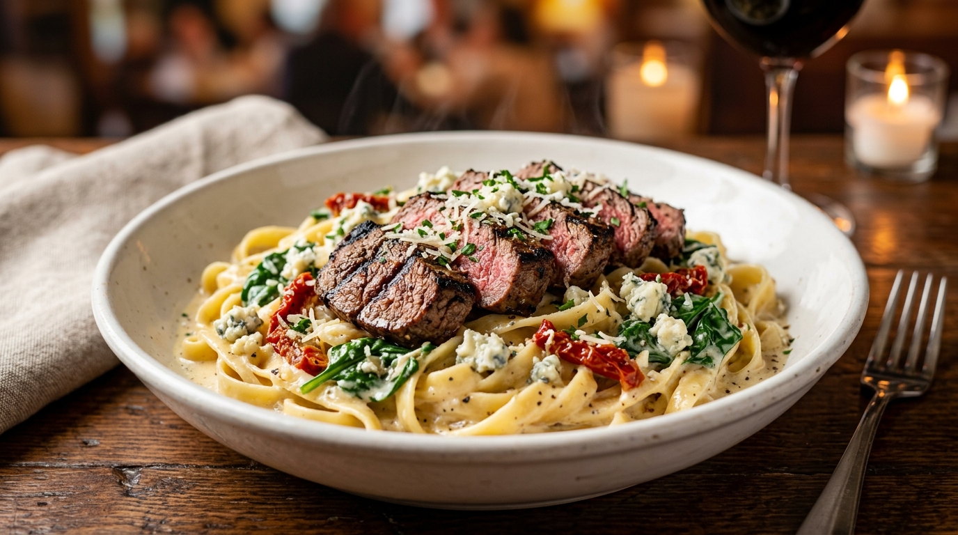 Steak Gorgonzola Alfredo